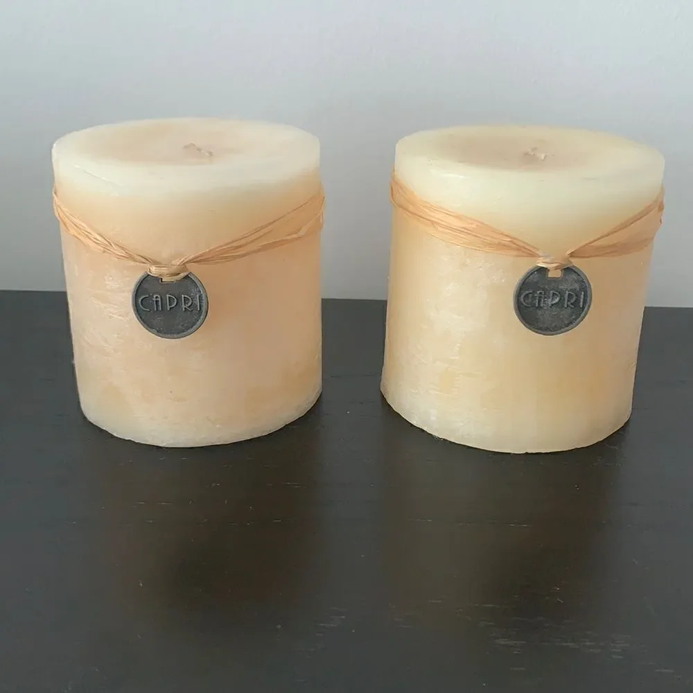2 New Capri Straw Charm🕯Vanilla scented Candles